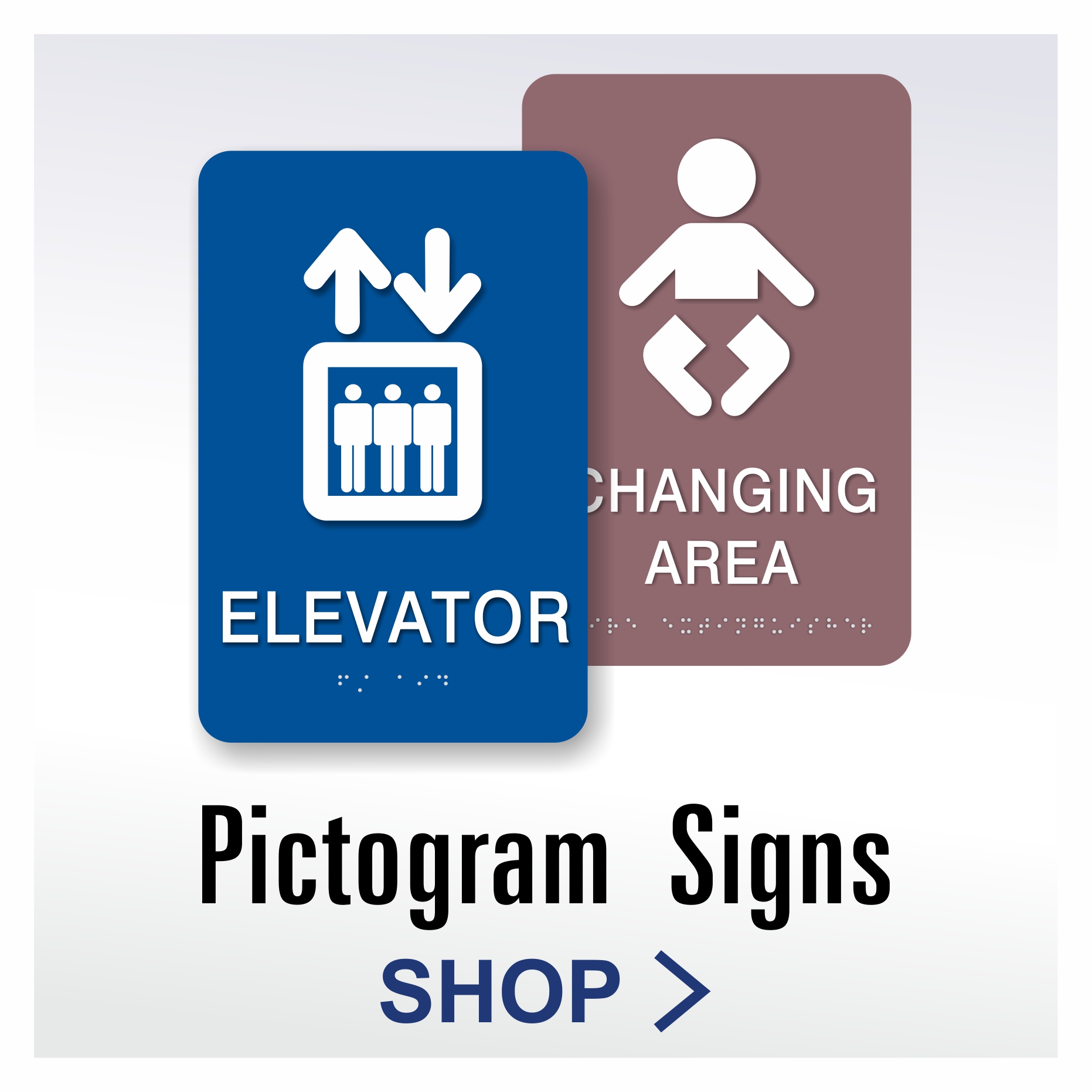 Low Cost Economy Series ADA pictogram signage 